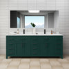 Custom image for Green with Matte Black Trim / White Cultured Marble / No Mirror