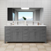 Custom image for Dark Gray with Brushed Nickel Trim / White Cultured Marble / No Mirror