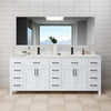 Custom image for White with Matte Black Trim / Carrara Cultured Marble / No Mirror