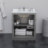 Custom image for Dark Gray with Matte Black Trim / Carrara Cultured Marble / 24