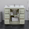 Custom image for Light Green with Brushed Nickel Trim / Carrara Cultured Marble / 34