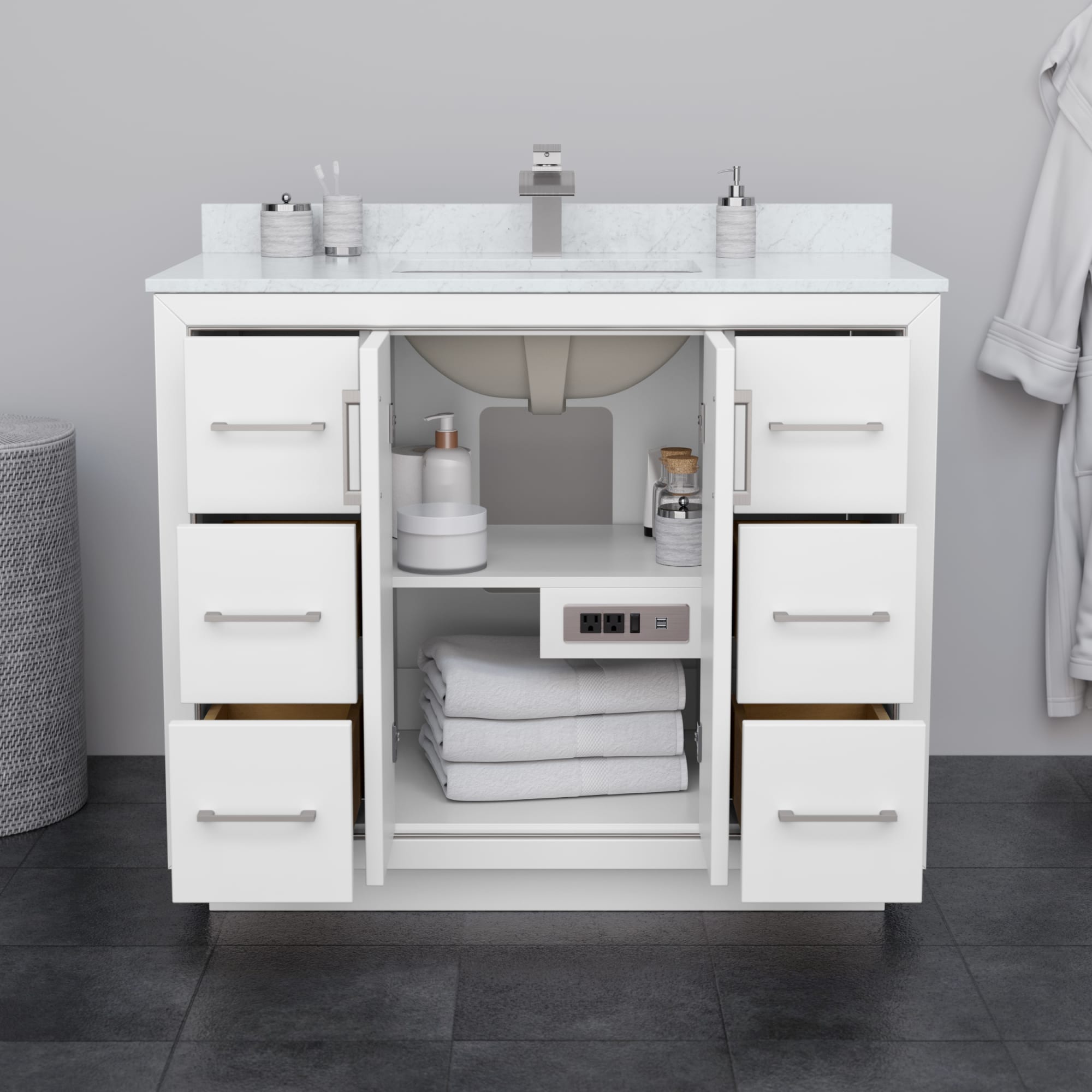 Icon Bathroom Vanity Cabinet 42 inch Single Sink – Wyndham Collection