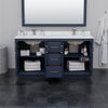 Custom image for Dark Blue with Brushed Nickel Trim / White Cultured Marble / No Mirror