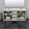 Custom image for Light Green with Brushed Nickel Trim / White Quartz / No Mirror