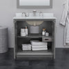 Custom image for Dark Gray with Brushed Nickel Trim / White Cultured Marble / 34