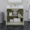 Custom image for Light Green with Brushed Nickel Trim / Carrara Cultured Marble / No Mirror
