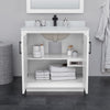 Custom image for White with Satin Bronze Trim / White Quartz / No Mirror