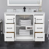 Custom image for White with Matte Black Trim / White Cultured Marble / 46