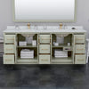 Custom image for Light Green with Satin Bronze Trim / Carrara Cultured Marble / 70