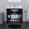 Custom image for Dark Blue with Brushed Nickel Trim / Giotto Quartz / No Mirror