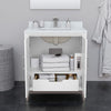 Custom image for White with Satin Bronze Trim / Giotto Quartz / No Mirror