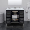 Custom image for Black with Brushed Nickel Trim / White Carrara Marble / No Mirror