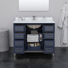 Custom image for Dark Blue with Brushed Nickel Trim / White Quartz / No Mirror