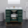 Custom image for Green with Satin Bronze Trim / Carrara Cultured Marble / No Mirror