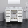 Custom image for White with Brushed Nickel Trim / White Quartz / No Mirror