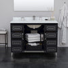 Custom image for Black with Brushed Nickel Trim / White Quartz / No Mirror