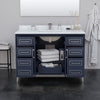 Custom image for Dark Blue with Brushed Nickel Trim / White Cultured Marble / No Mirror