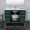 Custom image for Green with Satin Bronze Trim / White Quartz / No Mirror