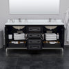Custom image for Black with Brushed Nickel Trim / White Quartz / No Mirror