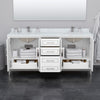 Custom image for White with Satin Bronze Trim / White Cultured Marble / No Mirror