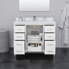 Custom image for White with Brushed Nickel Trim / White Quartz / No Mirror
