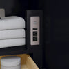 Custom image for Black with Brushed Nickel Trim / White Carrara Marble / No Mirror