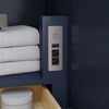 Custom image for Dark Blue with Brushed Nickel Trim / White Quartz / No Mirror