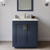 Custom image for Dark Blue with Brushed Gold Trim / Giotto Quartz / No Mirror