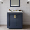 Custom image for Dark Blue with Brushed Gold Trim / Giotto Quartz / No Mirror