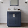 Custom image for Dark Blue with Brushed Nickel Trim / Carrara Cultured Marble / No Mirror