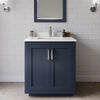 Custom image for Dark Blue with Brushed Nickel Trim / White Quartz / No Mirror