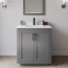 Custom image for Dark Gray with Matte Black Trim / White Cultured Marble / 24