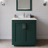 Custom image for Green with Brushed Nickel Trim / White Cultured Marble / No Mirror