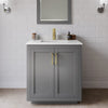 Custom image for Dark Gray with Brushed Gold Trim / Carrara Cultured Marble / No Mirror