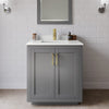 Custom image for Dark Gray with Brushed Gold Trim / White Quartz / 24