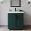Custom image for Green with Matte Black Trim / Carrara Cultured Marble / No Mirror