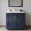 Custom image for Dark Blue with Brushed Nickel Trim / White Cultured Marble / 34