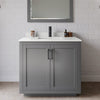 Custom image for Dark Gray with Matte Black Trim / White Quartz / No Mirror