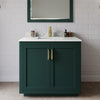 Custom image for Green with Brushed Gold Trim / Giotto Quartz / No Mirror