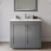 Custom image for Dark Gray with Brushed Nickel Trim / Giotto Quartz / No Mirror