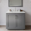 Custom image for Dark Gray with Brushed Nickel Trim / White Quartz / No Mirror