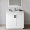 Custom image for White with Matte Black Trim / Carrara Cultured Marble / 34