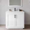 Custom image for White with Matte Black Trim / White Quartz / No Mirror
