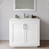Custom image for White with Brushed Nickel Trim / Giotto Quartz / No Mirror