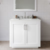 Custom image for White with Brushed Nickel Trim / Giotto Quartz / No Mirror