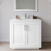 Custom image for White with Brushed Nickel Trim / White Cultured Marble / 34