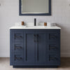 Custom image for Dark Blue with Matte Black Trim / White Quartz / No Mirror