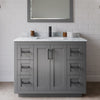 Custom image for Dark Gray with Matte Black Trim / White Carrara Marble / 34