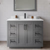 Custom image for Dark Gray with Matte Black Trim / White Cultured Marble / No Mirror