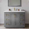 Custom image for Dark Gray with Brushed Gold Trim / Carrara Cultured Marble / 34